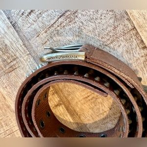 Dolce & Gabbana Tan Studded Belt